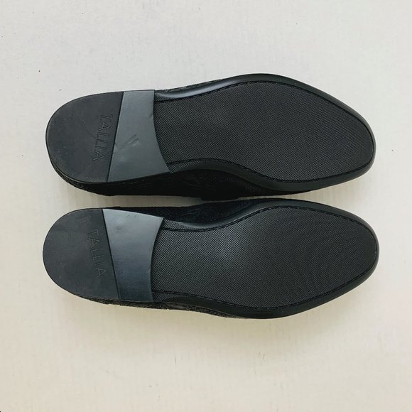 $150 Tallia Men Patrizio Bit Loafers Leather Black Embossed Embroidery Size 8.5M main image 12